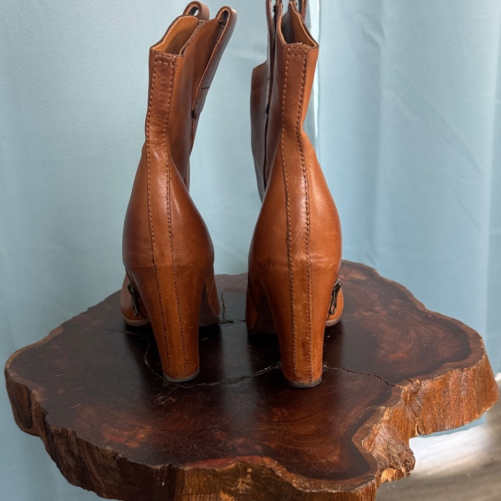 Kork-Ease Brown Leather Heeled Boots - Picture 5 of 6